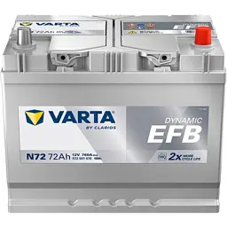 Акумулятор автомобільний Varta 72Ач Blue Dynamic EFB АЗИЯ N72 (572501076)