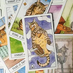 Карти Таро Tarot Deck Милий кіт Cat Tarot 78 штук у комплекті 10 см - мініатюра 2