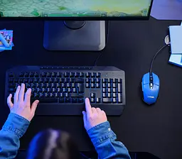 Комп'ютерна миша Trust GXT 109 Felox RGB USB-A синій teh0014007 - мініатюра 2