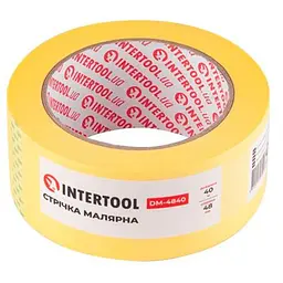 Стрічка малярська Intertool 48 мм х 40 м жовта (в упаковці 4 шт.)