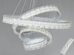 Підвісна LED люстра кільця біла 220 Вт 38-40 м²