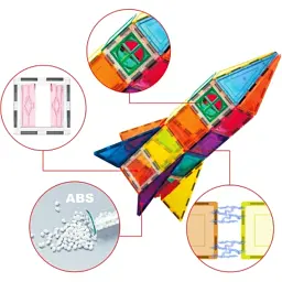 Конструктор Picasso магнітний Tiles Magnetic Building Blocks 36 деталей (817338027971) - мініатюра 3
