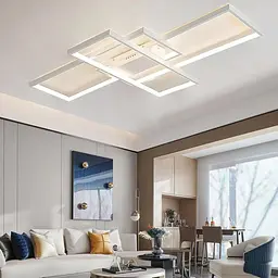 Стельовий світильник для вітальні ASJK LED Modern з дистанційним керуванням, 3000 K - 6000 K Геометричний багатофункціональний - мініатюра 4