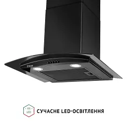 Витяжка декоративна зі склом Perfelli GRASSI 6HMB NERO - мініатюра 5