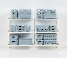 Кошик Idea Home Pyramid без кришки 3.8 л 24x17.5x12 см блакитний (00611 Blue) - мініатюра 2