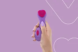 Вібратор у трусики FairyGasm HeartGem violet, на магніті, пульт ДК - мініатюра 10