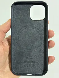Оригінальний силіконовий чохол для iPhone 15 Apple Silicone Case with MagSafe Midnight Black MT0J3ZM/A - мініатюра 5