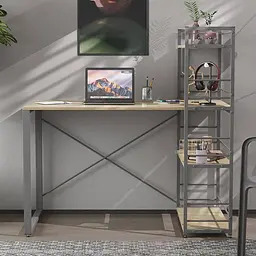 Письмовий стіл Ferrum-decor Серії Конект з етажеркою 75x120x60 сірий ДСП Дуб Сонома 16мм (FRD-104233)