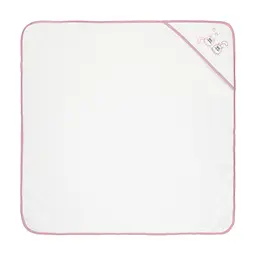 Рушник із куточком Home Line Котики, з вишивкою, 90х90 см, білий з рожевим (169102) - мініатюра 2