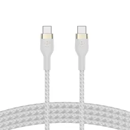 Кабель Belkin USB-C > USB-C заряджання/синхронізації 1м, 60Вт, Type-C, плетений, силіконовий, з ремі teh0013718 - мініатюра 2
