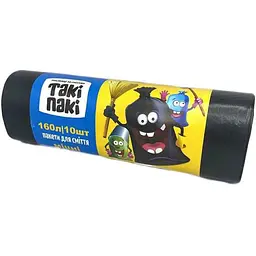 Пакети для смiття Такі Пакі 160л 10шт 28мкм 900*1100 LDPE