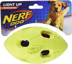 Футбольний м'яч для собак Nerf Dog Rubber Bash з інтерактивним світлодіодом