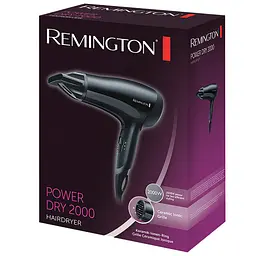 Фен Remington D3010, Black, 2000W, 3 режими, 2 швидкості, подача холодного повітря - мініатюра 2