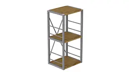 Етажерка 3/34 Ferrum-decor Серії Коннект 73x34x28 сірий ДСП Дуб Артізан 16мм (FRD-104303) - мініатюра 6