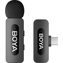 Мікрофонна радіосистема Boya BY-V10 V2.0 USB-C with 1 TX + 1 RX Black [168944]