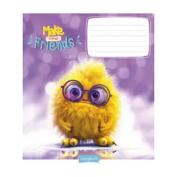 Зошит Школярик Make more friends 12 аркушів клітинка (012-3453K), в асортименті - мініатюра 2