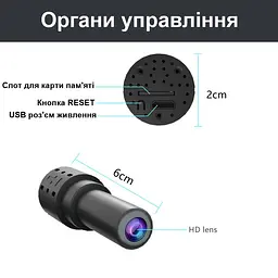 Міні камера wifi із записом та переглядом зі смартфона Nectronix X14, 2 Мп, без акумулятора (100841) - мініатюра 6
