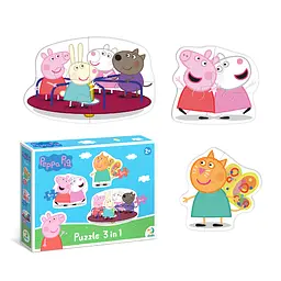 Пазл 3 в 1 "Peppa Pig", 2, 3, 4 елементи 200339 DoDo, в коробці (4823115904904)