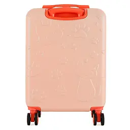 Валіза дитяча Semi Line 20 дюймів (S) дюймів (S) Pink/Blue, ABS пластик, 4 колеса 360°, ручна поклажа, 34 л, для дітей, персиковий/блакитний - мініатюра 4