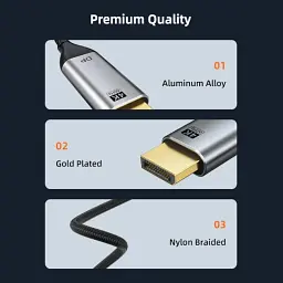 Кабель CABLETIME USB Type-C to DisplayPort (сумісний з Thunderbolt 3/4) 1.8m 4K/60Hz для MacBook/iMac - мініатюра 3