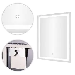 Прямокутне дзеркало ModernHome з LED-підсвічуванням (50х70 см) - мініатюра 6