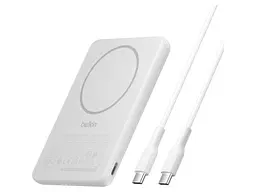 Зовнішній акумулятор (Power Bank) Belkin BoostCharge Slim Magnetic 5000mAh 15W White (BPD010HQWH)