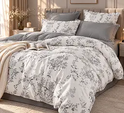 Комплект постільної білизни Love You Willow Сімейний 160×220×2 см тенсель 300TC сірий (ly63053)