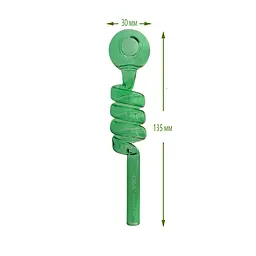 Трубка курительная стеклянная с охлаждением D&K Спираль DK-8569A Green (15673) - мініатюра 3