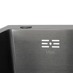 Кухонна мийка інтегрована Lidz Handmade H6350BR крило праворуч (LDH6350BRPVD45590) Brushed Black PVD 3,0/1,0 мм, Чорний - мініатюра 4