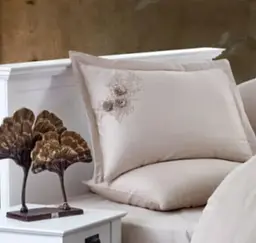 Комплект постільної білизни Dantela Vita Safir Beige з мереживом. Євро Різнокольоровий 000230311 - мініатюра 4