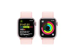 Смарт-годинник Apple Watch Series 9 GPS 41mm Pink Aluminum Case w. Light Pink S. Loop (MR953) - мініатюра 6