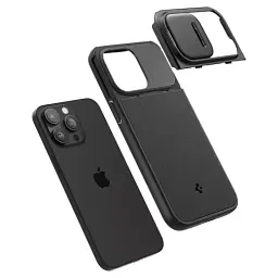 Чохол із захистом камери Spigen Optik Armor (MagFit) Black для iPhone 15 Pro (ACS06738) - мініатюра 5