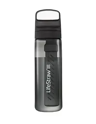 Пляшка-фільтр для води LifeStraw, пляшка-фільтр для води на 650 мл, пляшка-фільтр для води для подорожей, пляшка-фільтр для води для подорожей, пляшка з фільтром для води Темно-сірий