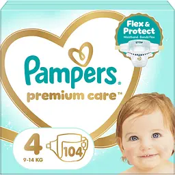 Підгузки Pampers Premium Care Розмір 4 (9-14 кг) 104 шт.