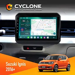 Штатна магнітола Suzuki Ignis 2016 Cyclone C9-013 4x64 DSP 4G Cyclone (НФ-00007452)