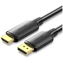 Кабель мультимедійний DisplayPort M to HDMI M 1.8m 4K black Vention (HFOBAC)