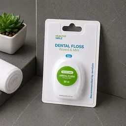 Вощена зубна нитка Healthy Smile зі смаком м'яти, 50 м