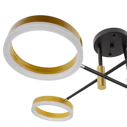 Світильник стельовий Brille підвісний BR-01 630C/4 LED 48W WW + NW + CW BK/G - мініатюра 3