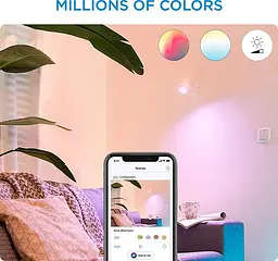 WiZ Світильник точковий накладний розумний IMAGEO Spots, 1х5W 2200-6500K RGB білий - мініатюра 9