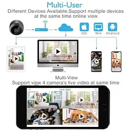 Wi-Fi мінівідеокамера з SD-картою YOSO YOIPC48D2MP20 2.8mm V380 - мініатюра 5