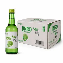 Упаковка соджу Jinro Green Grape Білий виноград 13.0%, 360 мл x 20 шт. - мініатюра 2