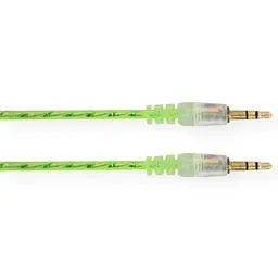 AUX кабель в машину 1.2м Салатовый шнур аукс Mini Jack 3.5мм Mini Jack 3.5мм, провод аукс для авто - миниатюра 4