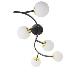 Люстра стельова Brille в спальнюю Е27 30W BK/WH (BR-01 644C/5) - мініатюра 7