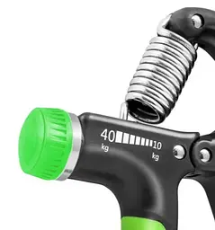 Еспандер кистьовий PowerPlay PP-4323 з регульованим навантаженням 10-40 кг Strength Grip Чорно-зелений (PP_4323_Bl/Green) - мініатюра 4