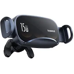 Автомобільний тримач холдер із БЗП Baseus LightChaser Series Triple-Coil Wireless Charging Electric Car Mount C40355901111-00 Blac