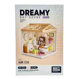 Конструктор Mini House румбокс серії Інтер'єр – Ванна кімната (світло) (8009)