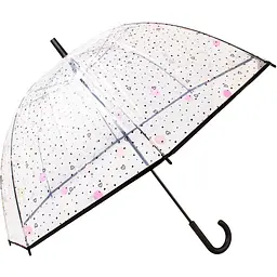 Жіноча парасолька-палиця механічна Happy Rain 95 см прозора
