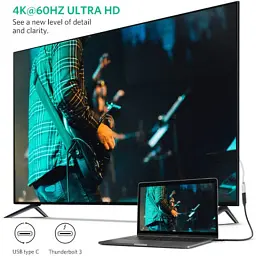 Дата кабель USB-C to USB-C 1.0m USB 3.1Gen2 100W US353 Black Ugreen (10387) - мініатюра 5