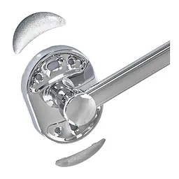 Планка з 3-ма рухливими гачками Zerix AFB-0115-3 ZX5051, Хром - мініатюра 4
