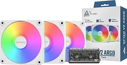 Комплект вентиляторів MONTECH GF120 V2 120MM ARGB PWM 3 Pack (W) - мініатюра 4